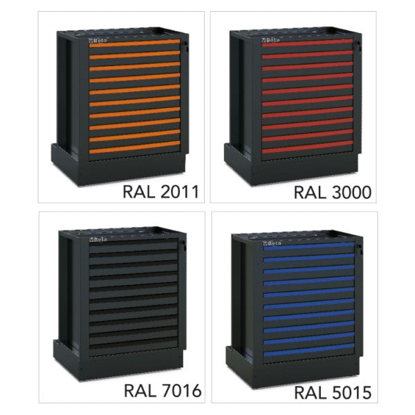 Kit 10 frontalini colorati per cassetto arredo officina RSC50 Beta 5000 RSC50/KFC