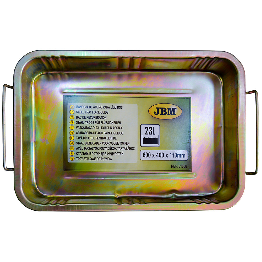 VASCA RACCOLTA LIQUIDI IN ACCIAIO 23L 51356 JBM