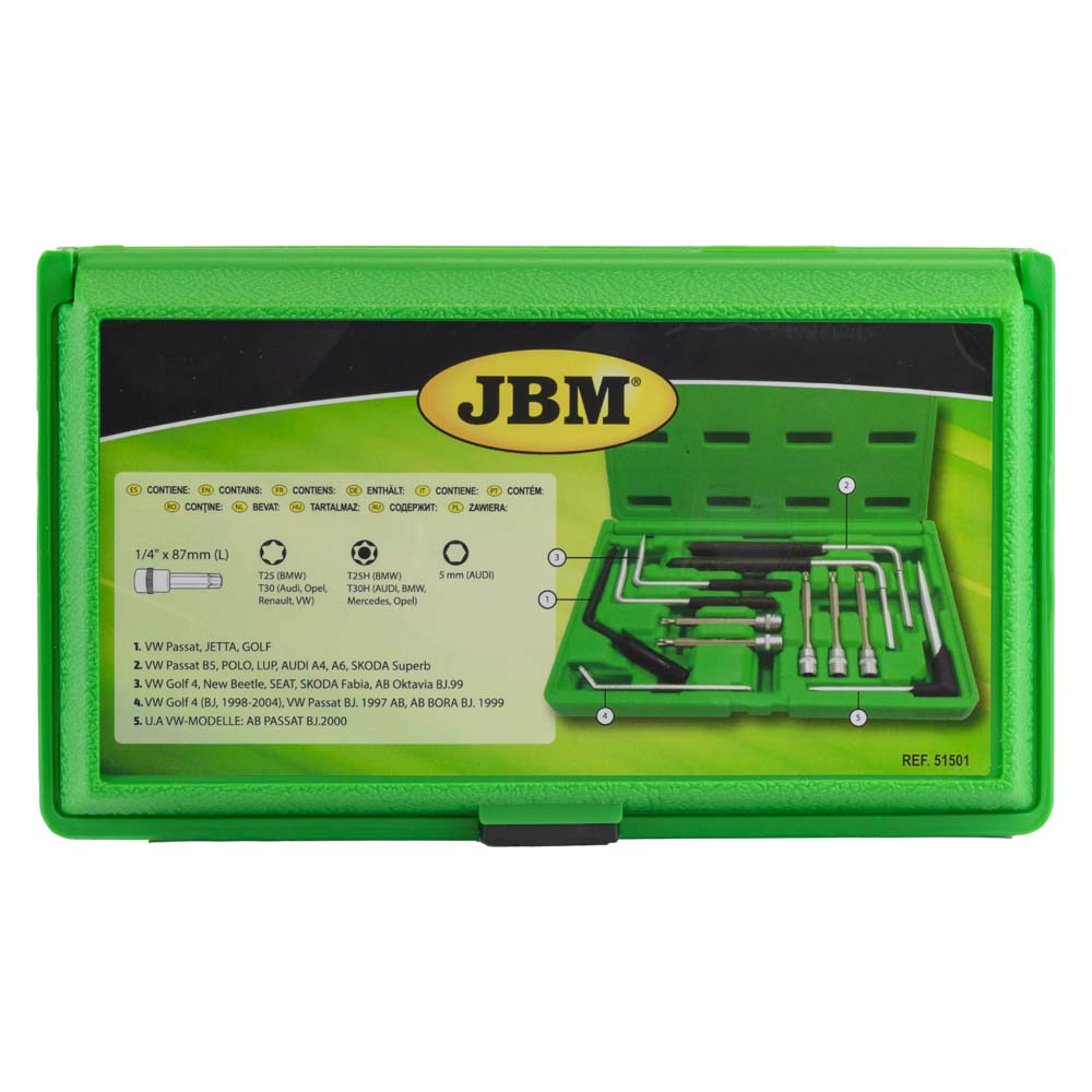 SET DI 12 PEZZI PER L'ESTRAZIONE DI AIRBAGS 51501 JBM