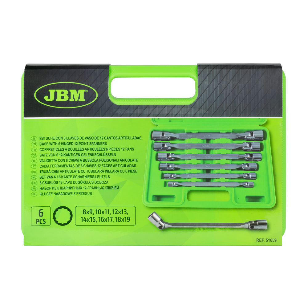 SET CON 6 CHIAVI A BUSSOLA ARTICOLATE A 12 POLI 51659 JBM
