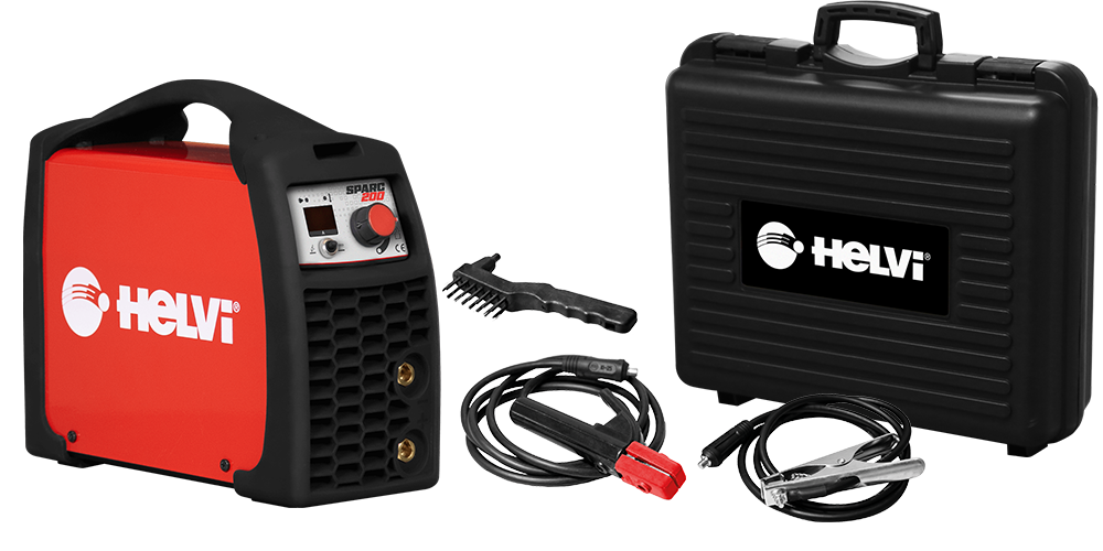 Saldatrice MMA/TIG Sparc 200 +Kit+Valigia Pl.230V - HELVI