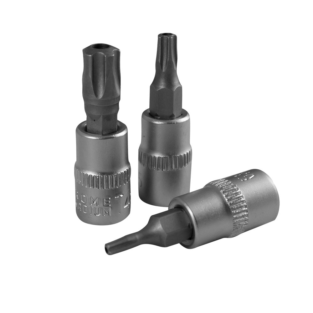 SET DI 7 INSERTI TS INVIOLABILI A 5 DENTI CON BUSSOLE 1/4" 51746 JBM