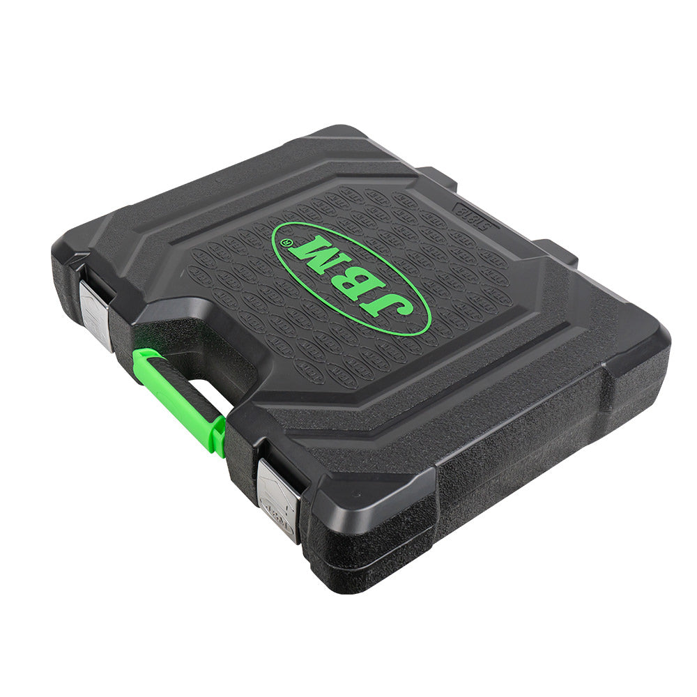 VALIGETTA DI UTENSILI DA 72 PEZZI CON BUSSOLE ESAGONALI SATINATE JBM 51818