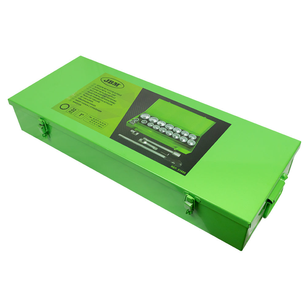 VALIGETTA IN METALLO CON 21 PEZZI AUTOCLAVE DA 1" POLIGONALI SATINATI JBM 51855