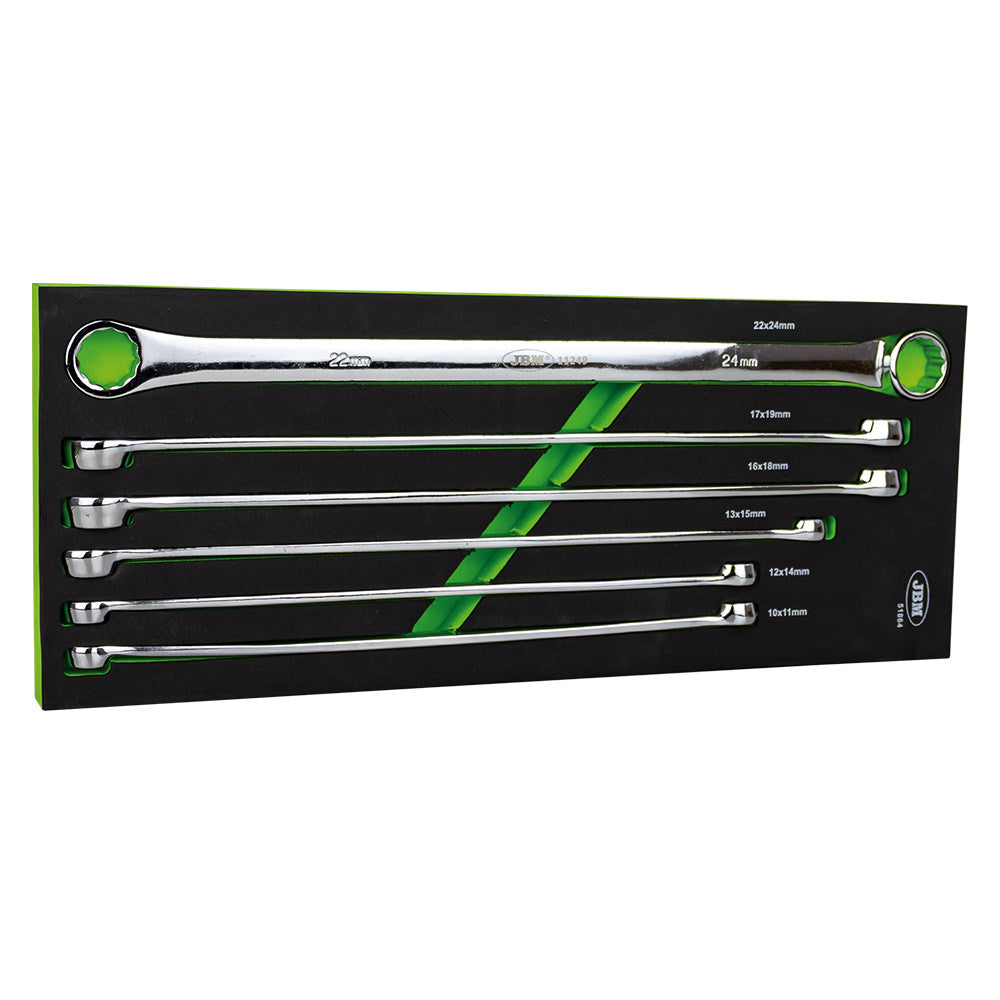 SET MODULO DI 6 CHIAVI EXTRA-LUNGHE A 12 TAGLI JBM 51864