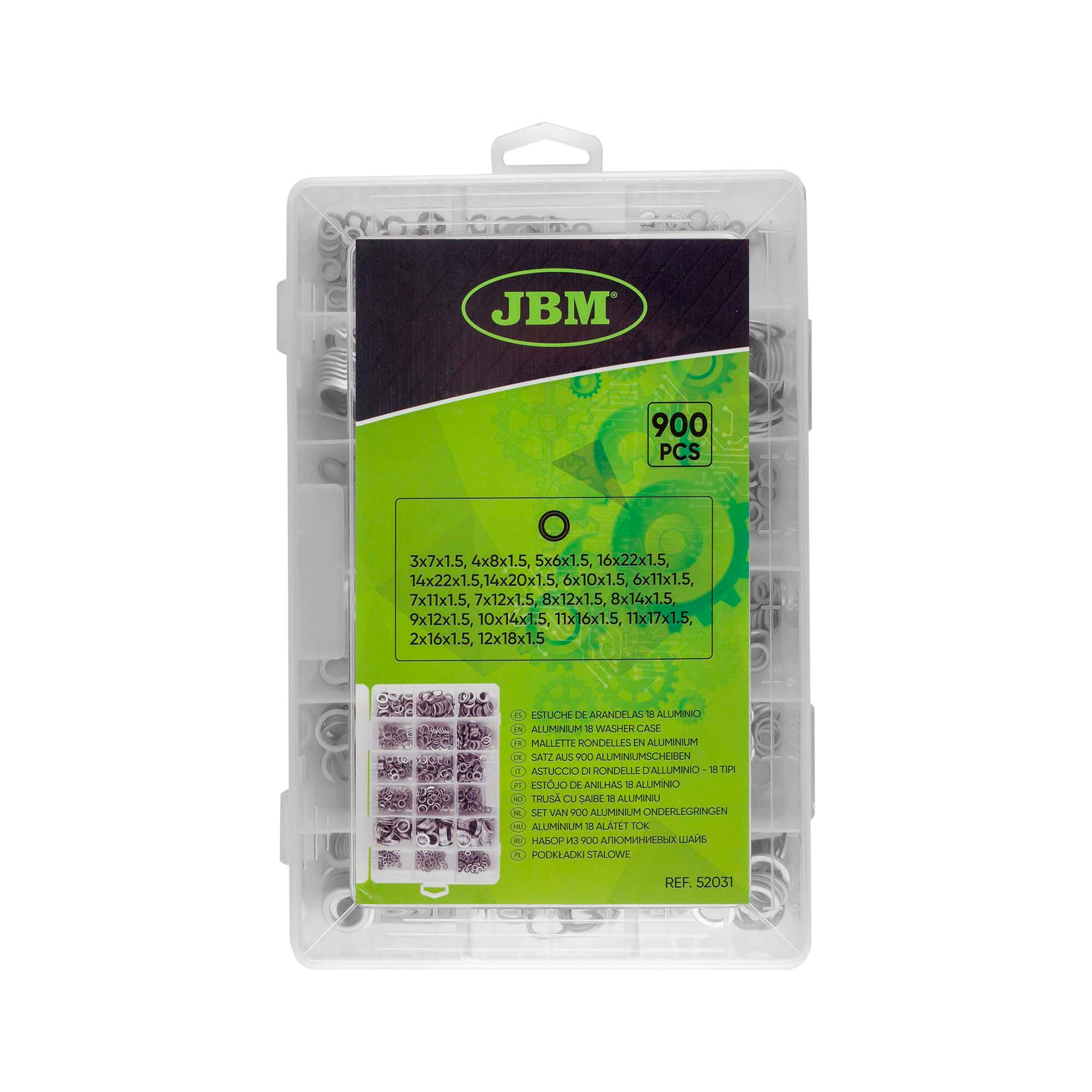 ASTUCCIO DI RONDELLE D'ALLUMINIO - 900 PEZZI 52031 JBM