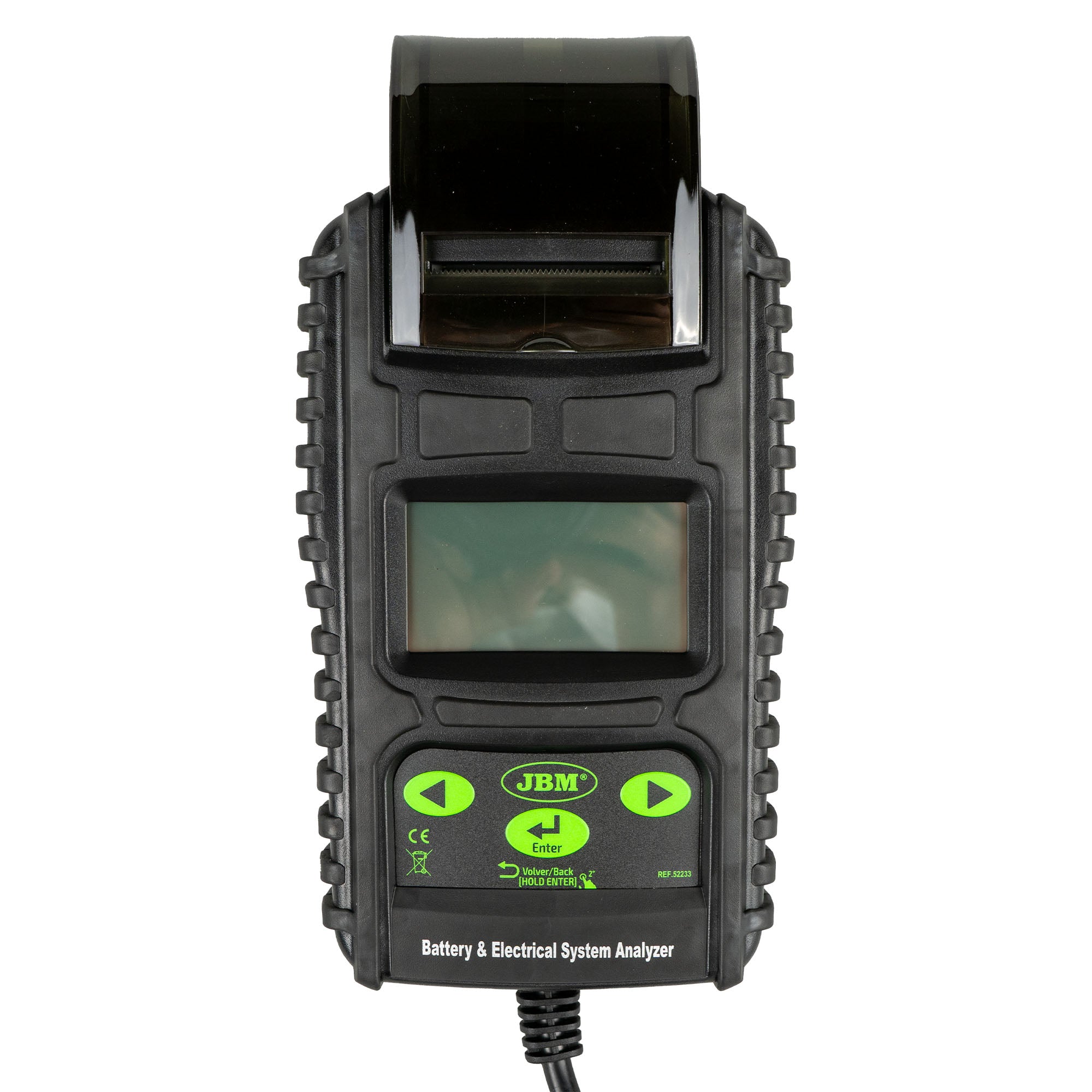 TESTER DIGITALE PER BATTERIE E ALTERNATORI CON STAMPANTE 52233 JBM