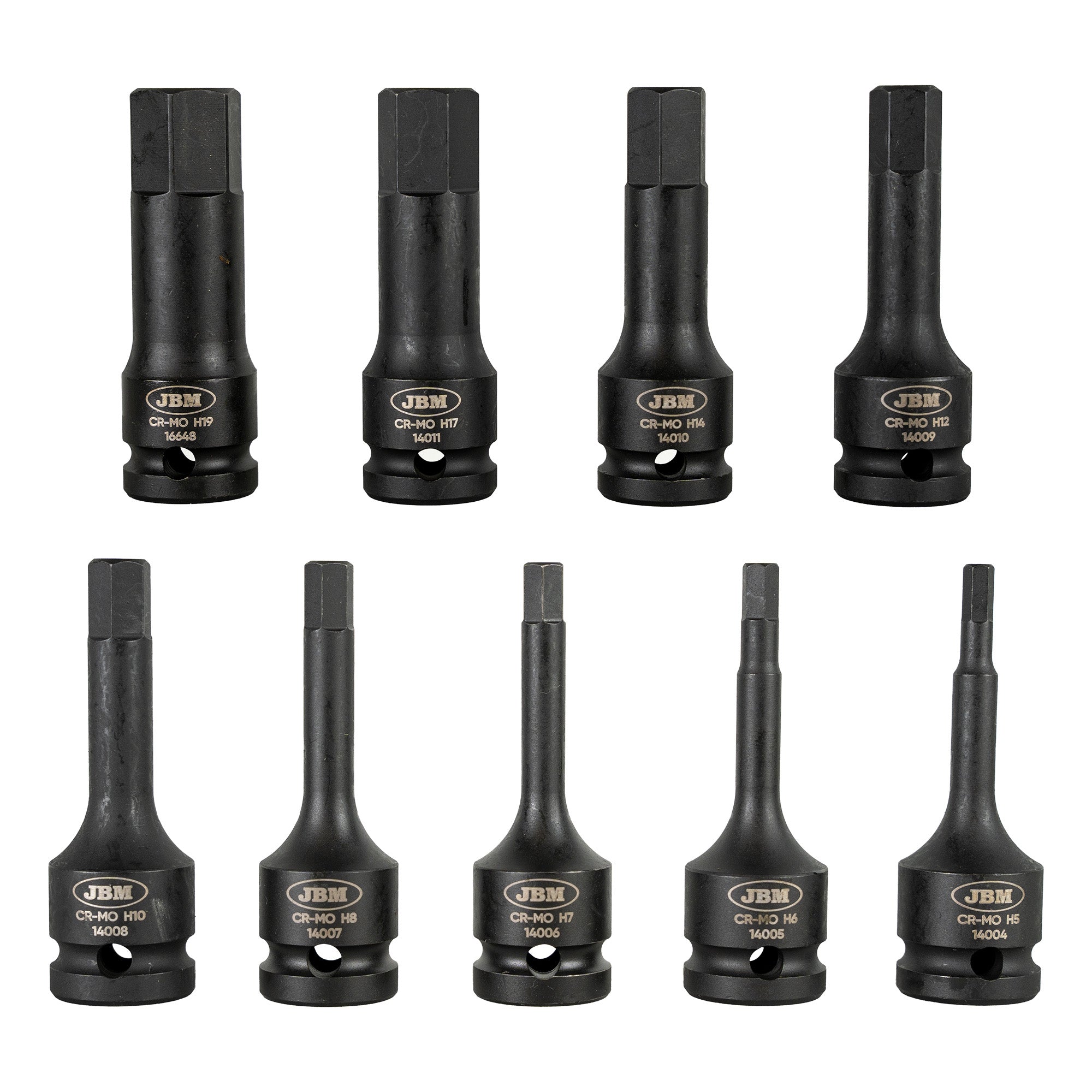 SET DI 8 PUNTE ESAGONALI A IMPATTO DA 1/2" JBM 52339