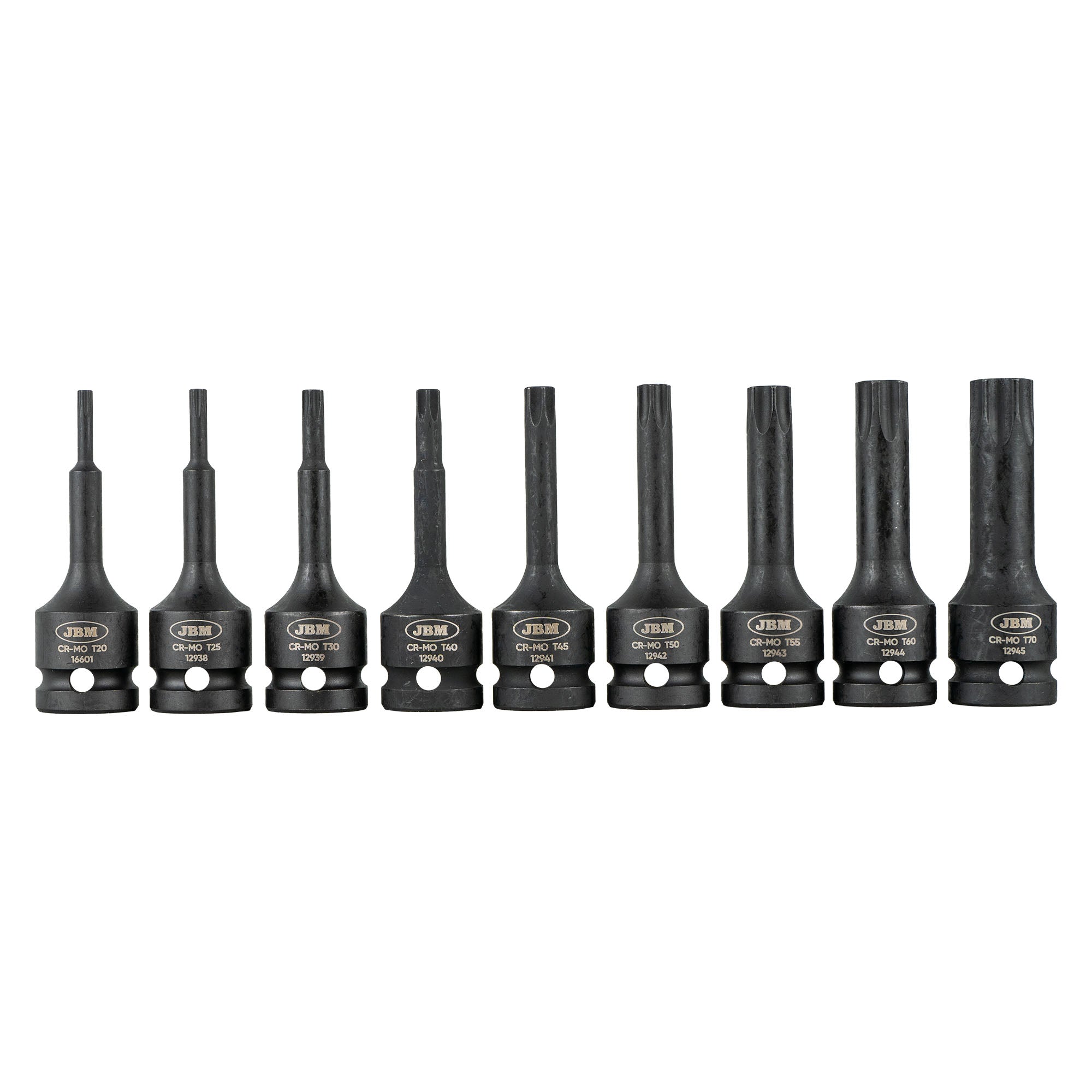 Set di punte a impatto Torx da 9 pezzi da 1/2" JBM 52340