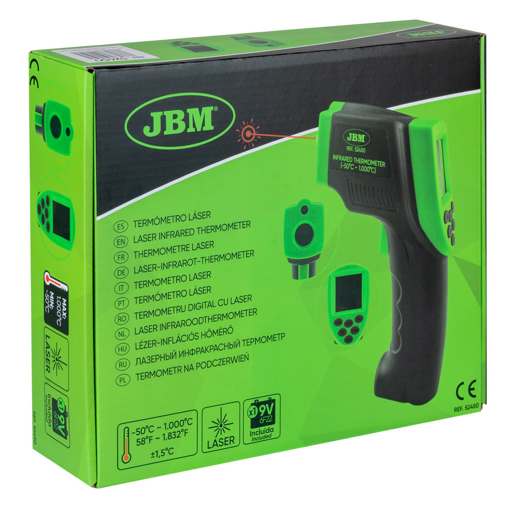 TERMOMETRO LASER -50° ~1000° 52450 JBM