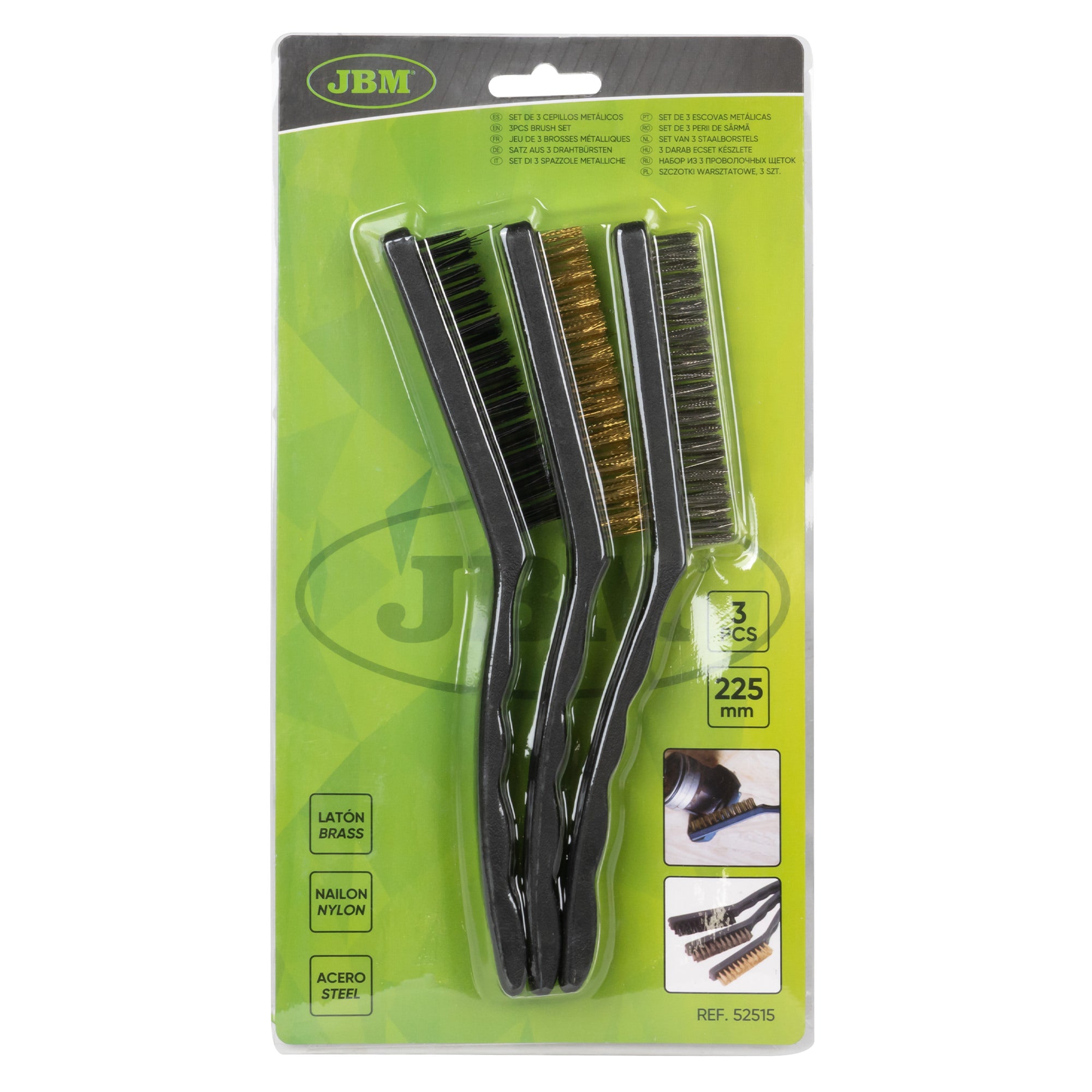 SET DI 3 SPAZZOLE METALLICHE 52515 JBM