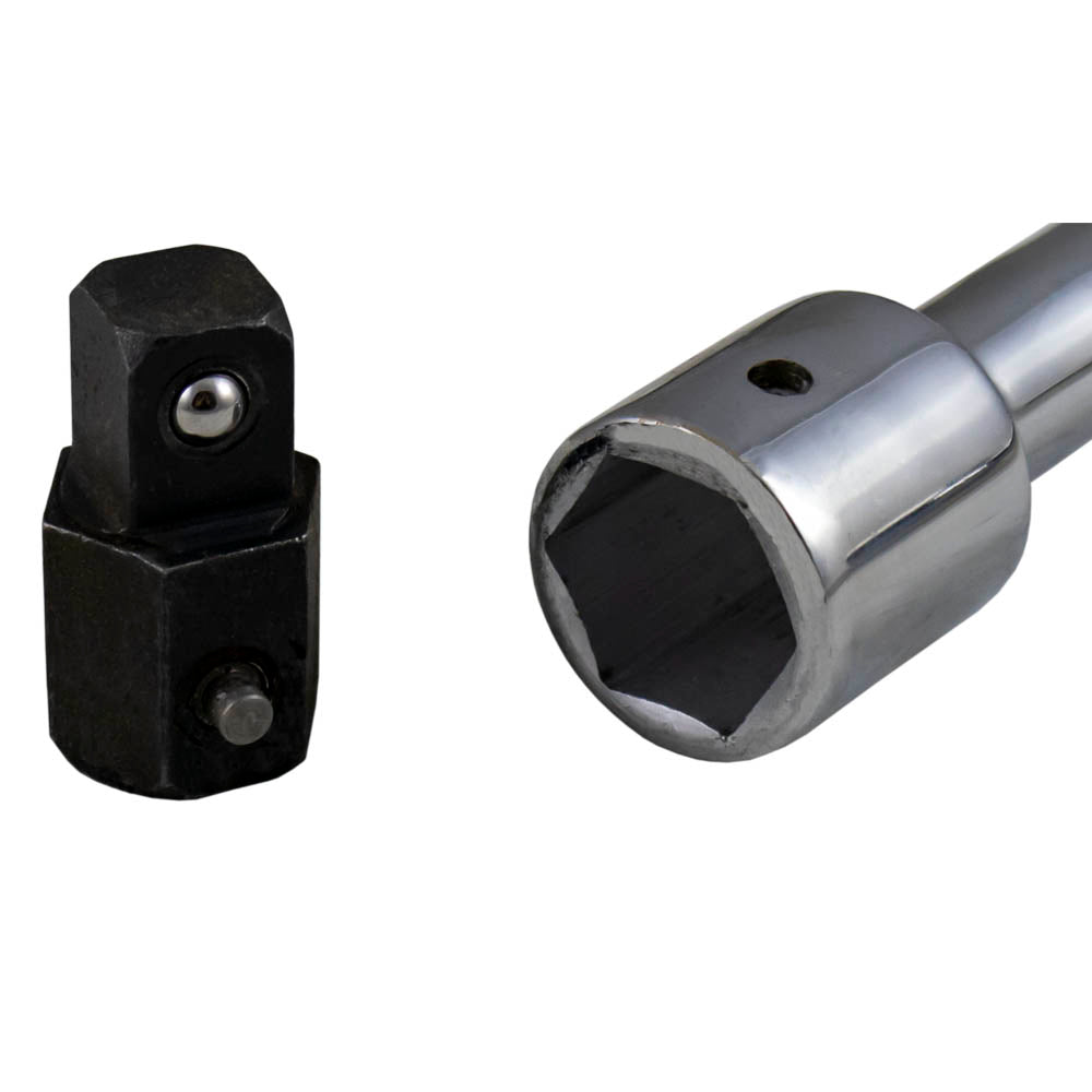 CHIAVE A CROCE PER DADI RUOTA CON ADATTATORE RIMOVIBILE 1/2" 52881 JBM