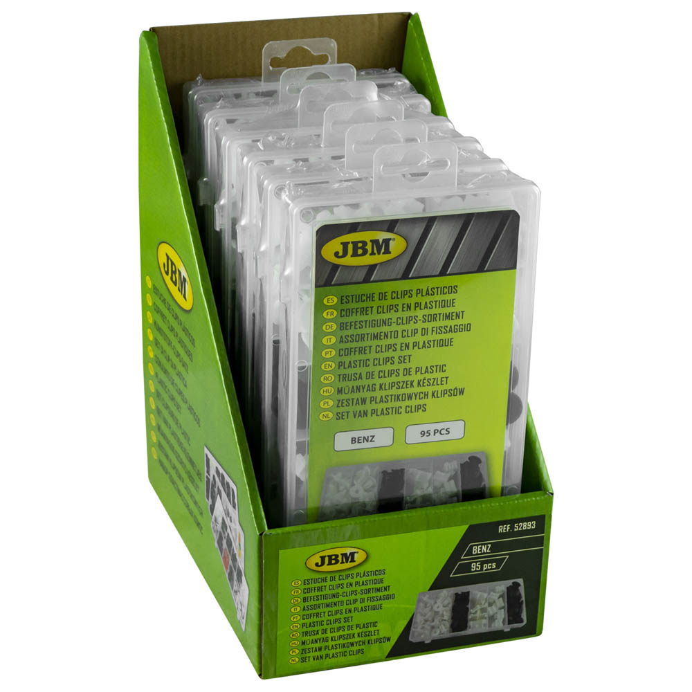 ASSORTIMENTO CLIP DI FISSAGGIO PER BENZ 95 PEZZI 52893 JBM
