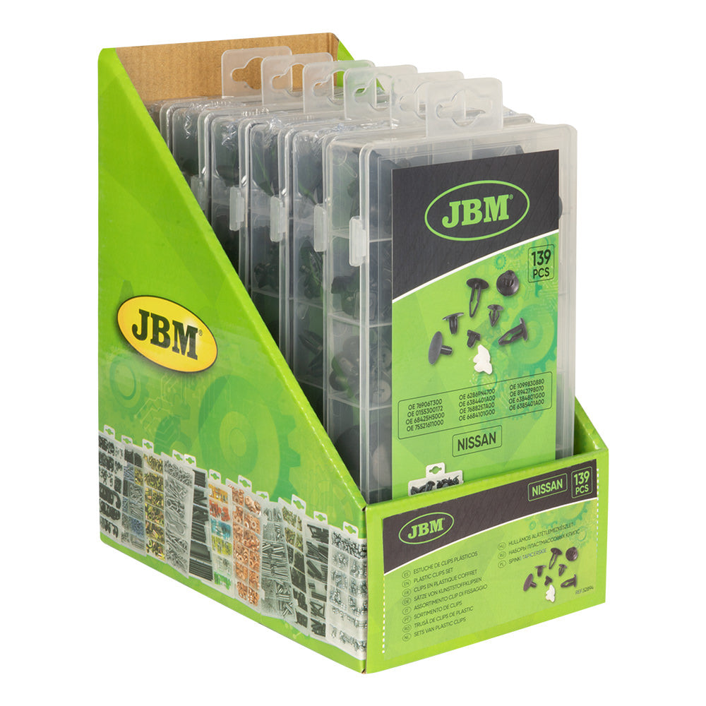 ASSORTIMENTO CLIP DI FISSAGGIO PER NISSAN 139 PEZZI 52894 JBM