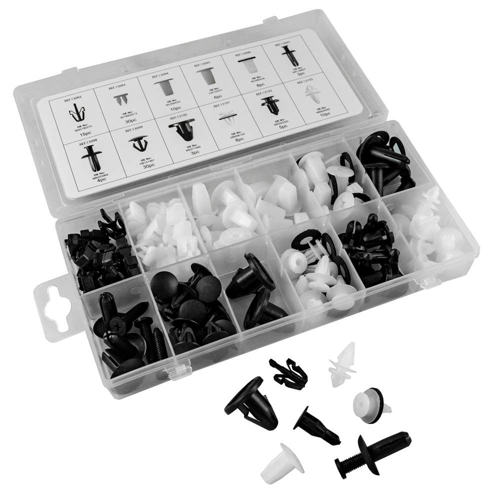 ASSORTIMENTO CLIP DI FISSAGGIO PER MITSUBISHI 134 PEZZI 52895 JBM
