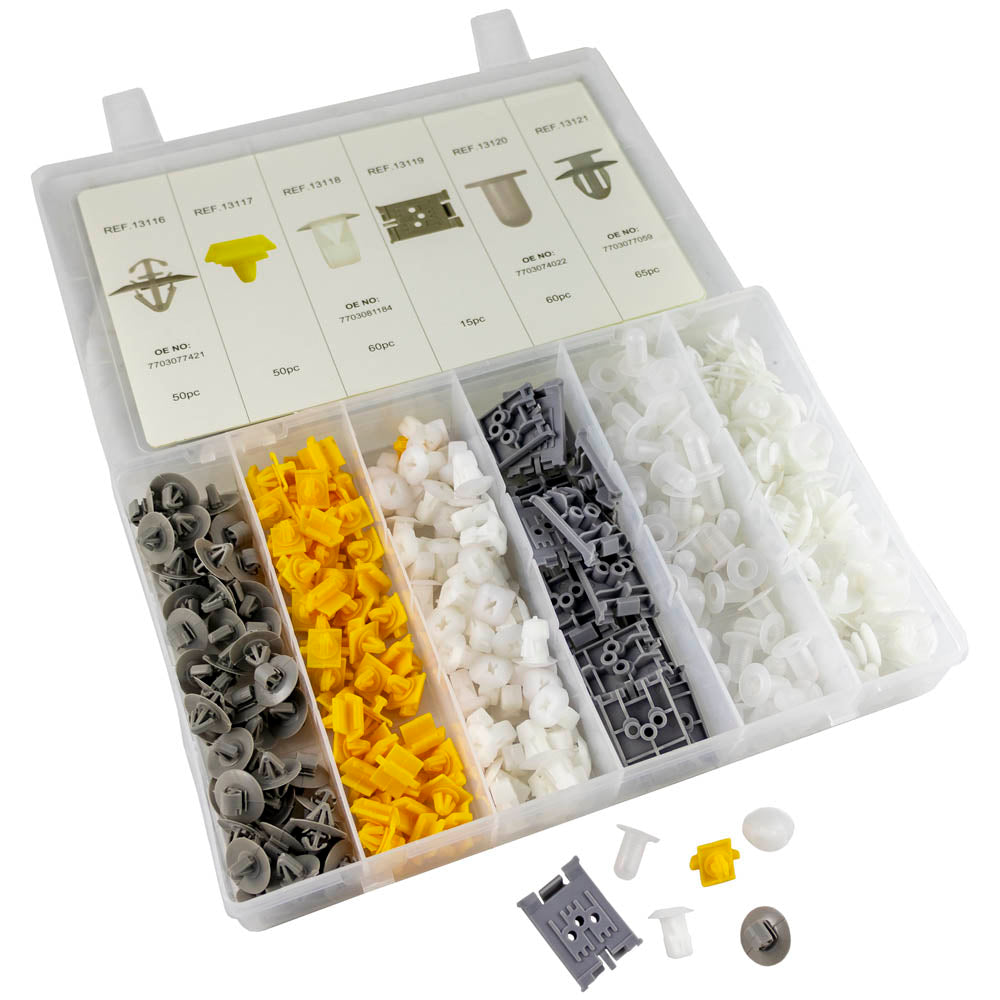 ASSORTIMENTO CLIP DI FISSAGGIO PER  RENAULT 300 PEZZI 52897 JBM
