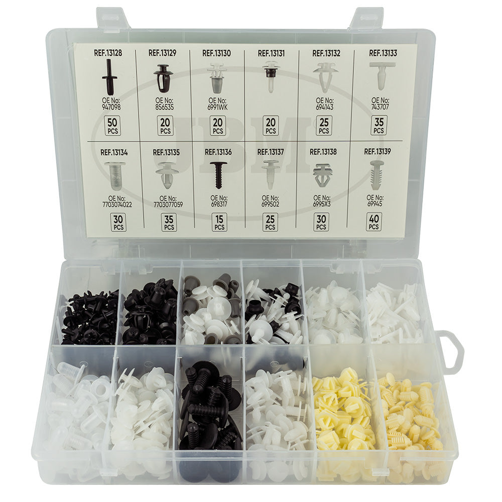 ASSORTIMENTO CLIP DI FISSAGGIO PER PEUGEOT / CITROEN 345 PEZZI 52899 JBM