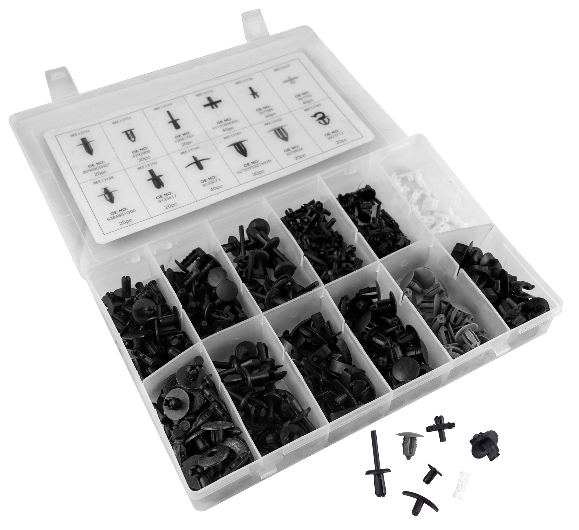 ASSORTIMENTO CLIP DI FISSAGGIO PER VOLVO 350 PEZZI 52901 JBM