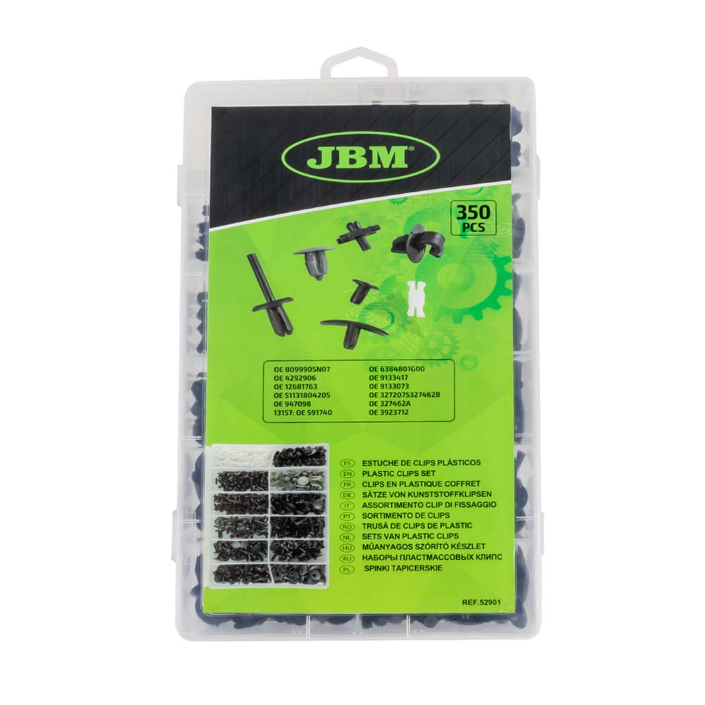 ASSORTIMENTO CLIP DI FISSAGGIO PER VOLVO 350 PEZZI 52901 JBM