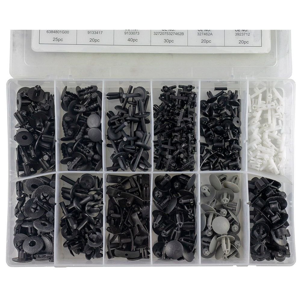 ASSORTIMENTO CLIP DI FISSAGGIO PER VOLVO 350 PEZZI 52901 JBM
