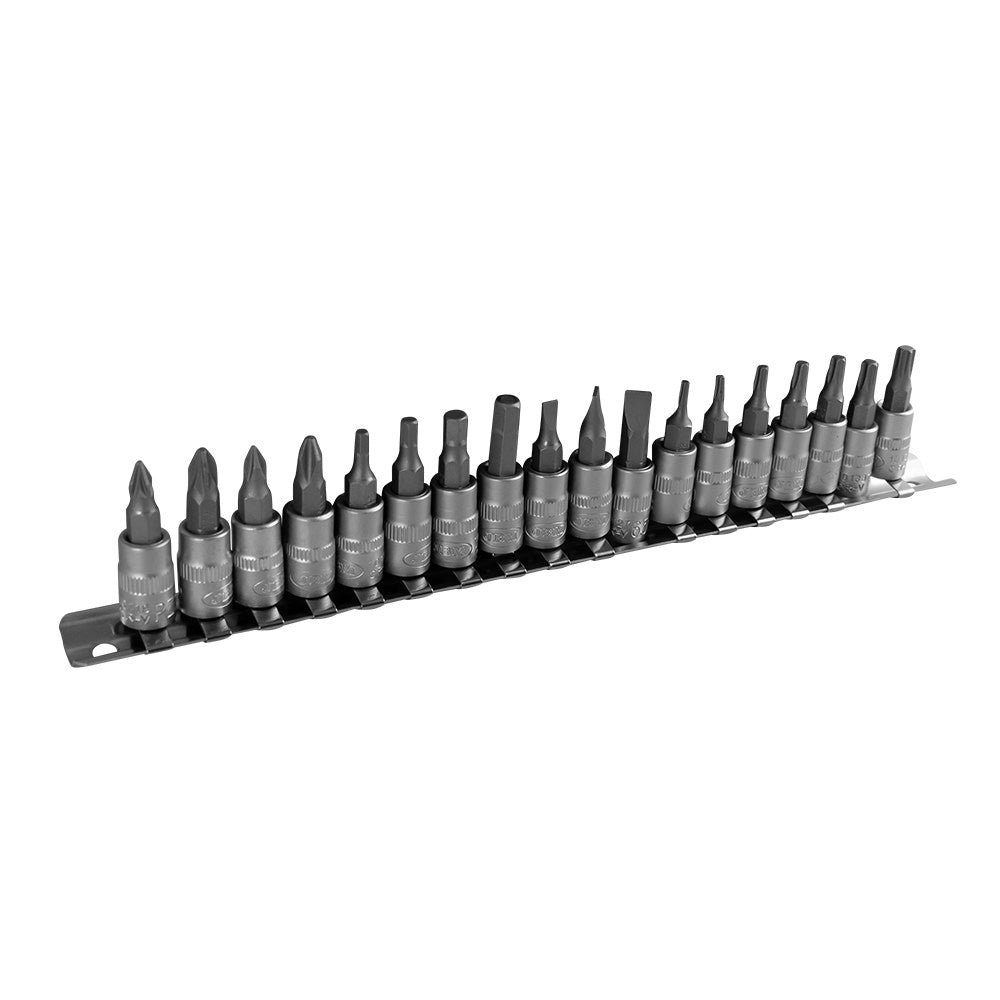 SET DI 18 INSERTI PHILLIPS, PIATTO, ALLEN E TORX CON BUSSOLE 1/4" 52909 JBM
