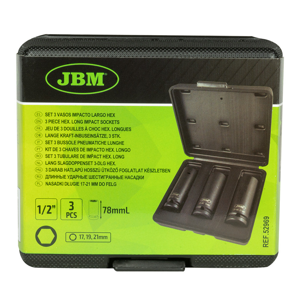 SET DI 3 BUSSOLE PNEUMATICHE LUNGHE ESAGONALI 52969 JBM