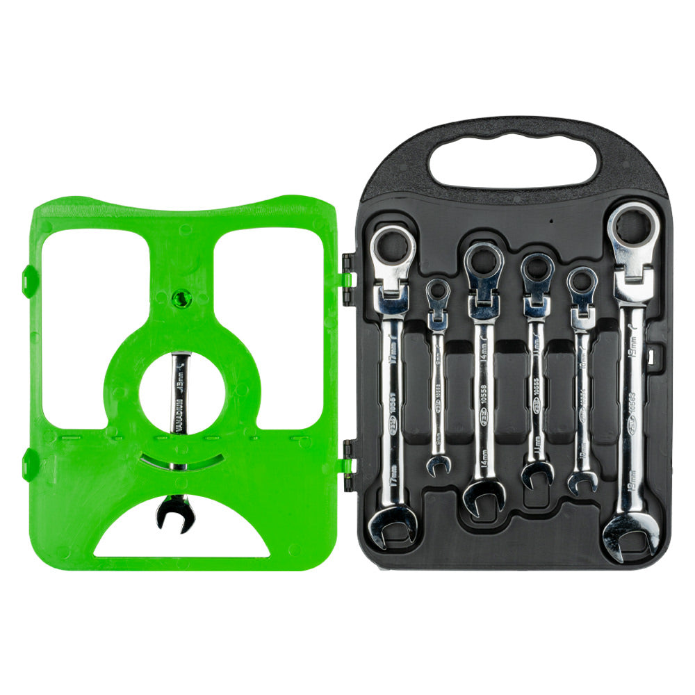 SET DI 7 CHIAVI COMBINATE ARTICOLATE CON CRICCHETTO 53017 JBM