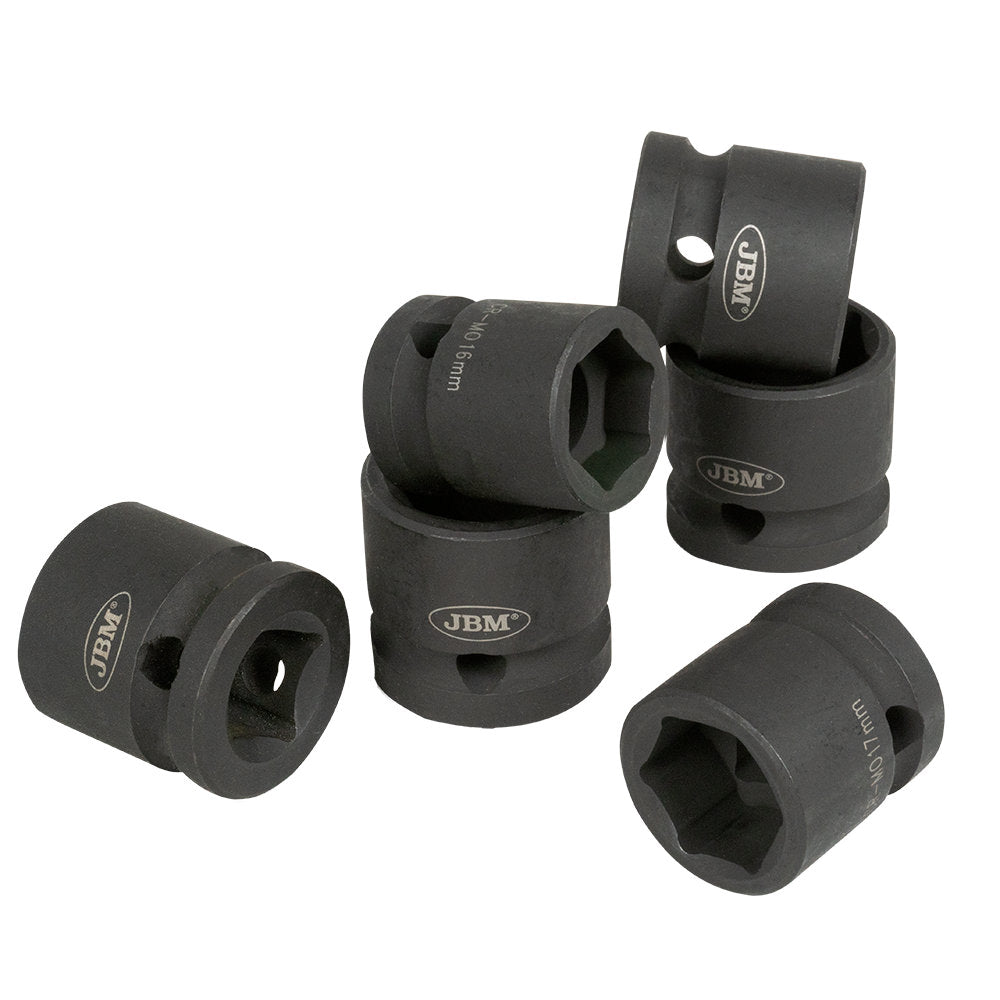 SET DI 12  BUSSOLE PNEUMATICHE DI 1/2" ESAGONALE  PROFILO BASSO 53060 JBM