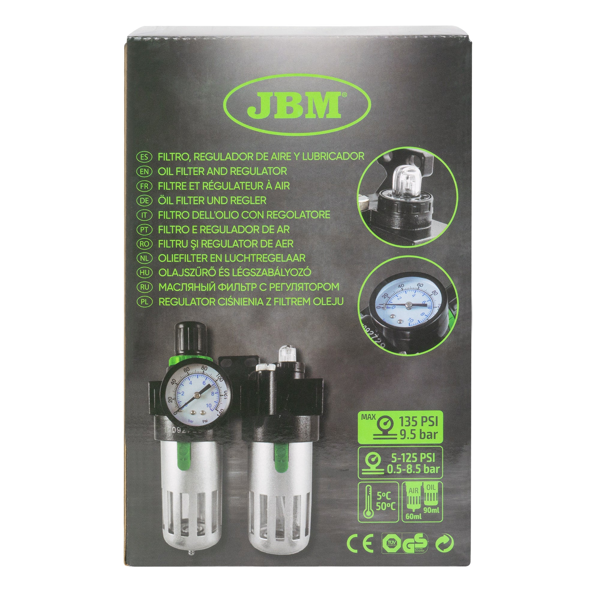 FILTRO DELL'OLIO CON REGOLATORE 3/8" 53067 JBM