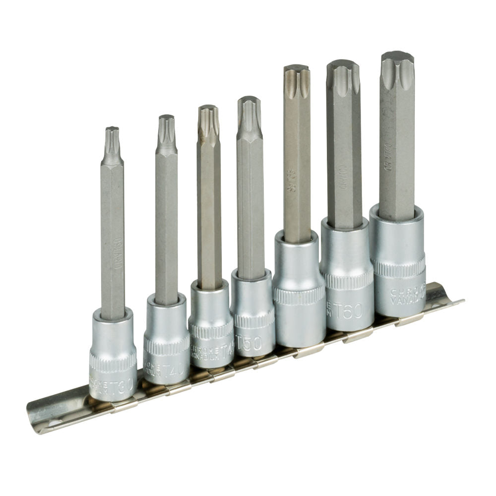 SET DI 7 INSERTI TORX CON BUSSOLE 3/8" E 1/2" 53084 JBM