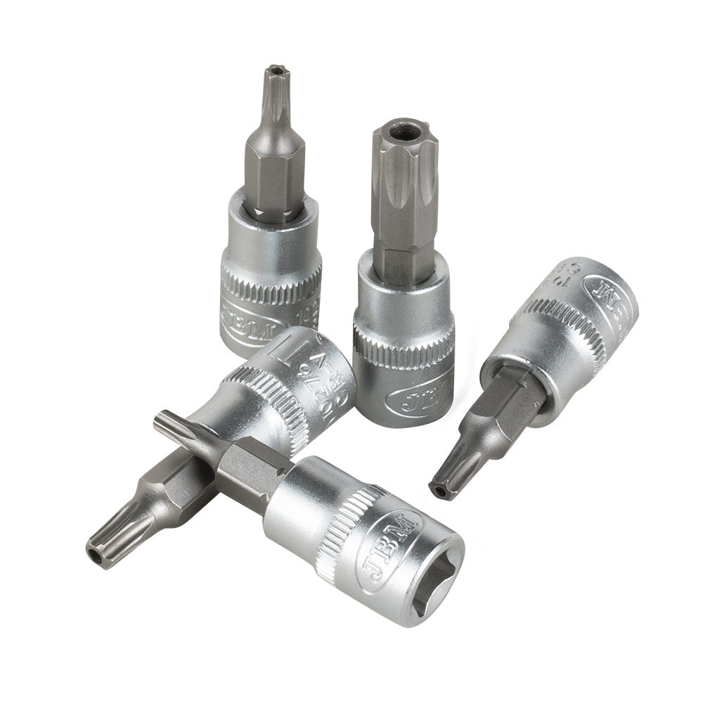 SET DI 7 INSERTI TORX INVIOLABILI CON BUSSOLE 1/4" 53127 JBM