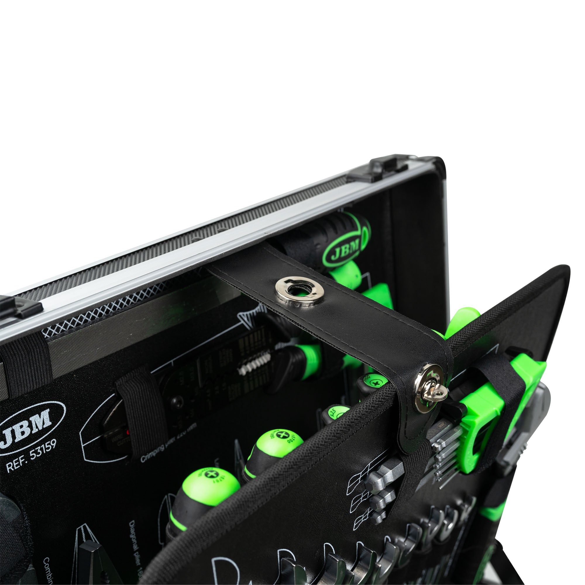 VALIGETTA IN ALLUMINIO CON UTENSILI 159 PEZZI SATINATI JBM 53159