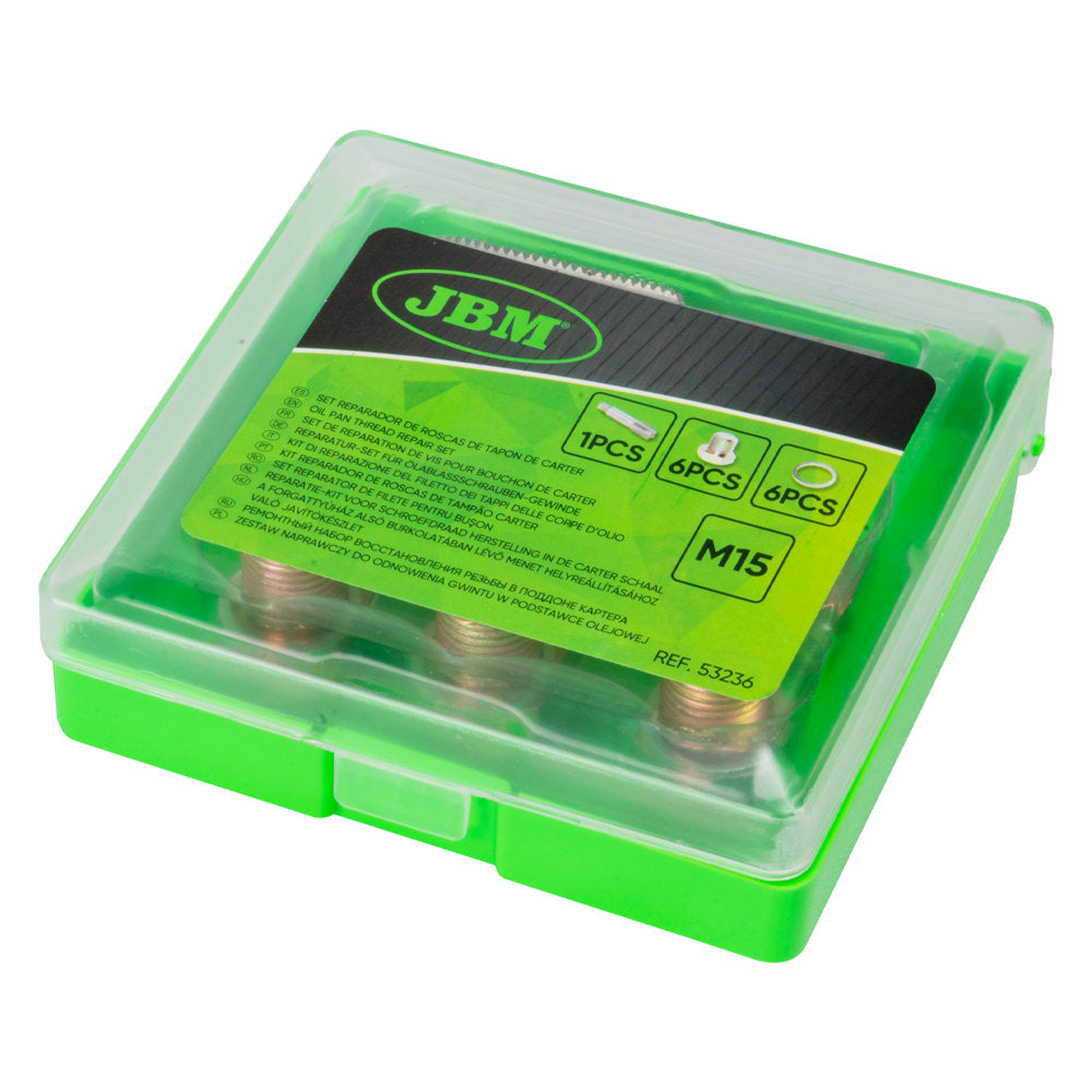 SET DI REPARAZIONE DEL FILETTO DEI TAPPI DELLE COPPE D’OLIO (M-15) 53236 JBM