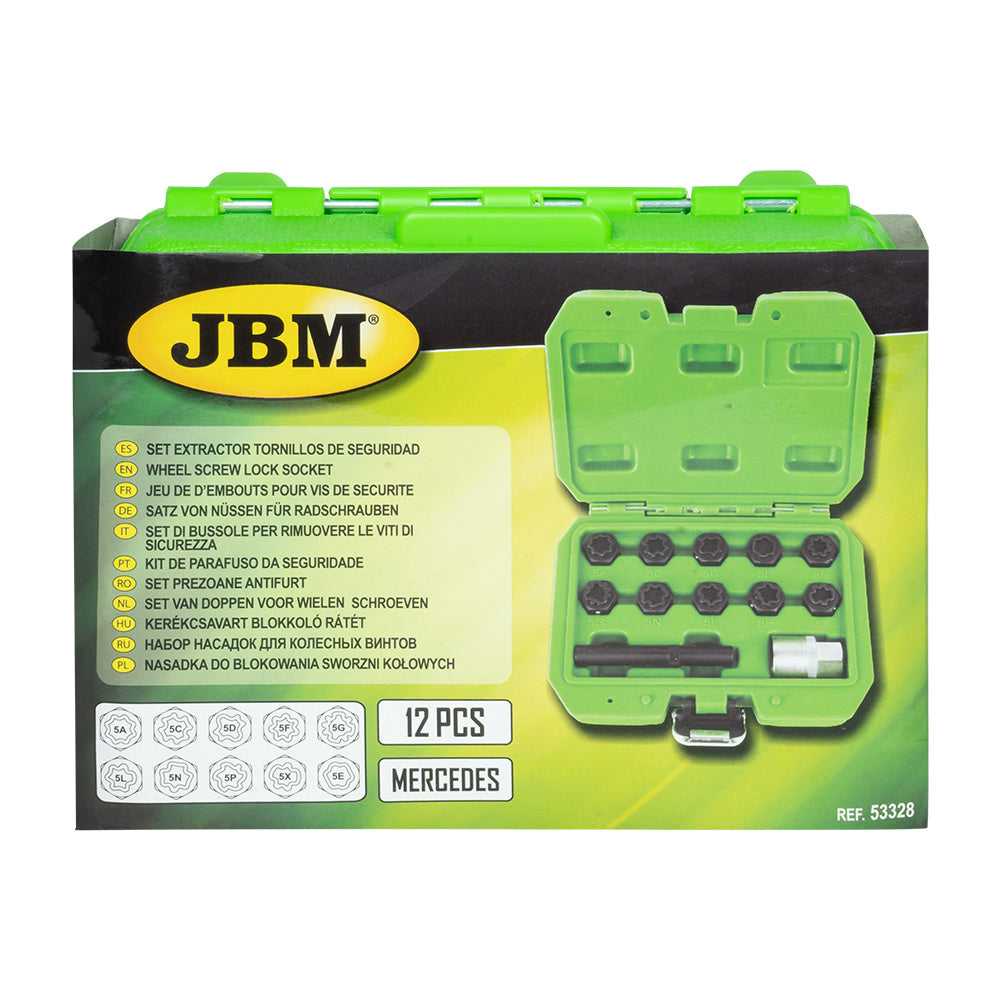 SET DI BUSSOLE PER RIMUOVERE LE VITI DI SICUREZZA PER MERCEDES 53328 JBM