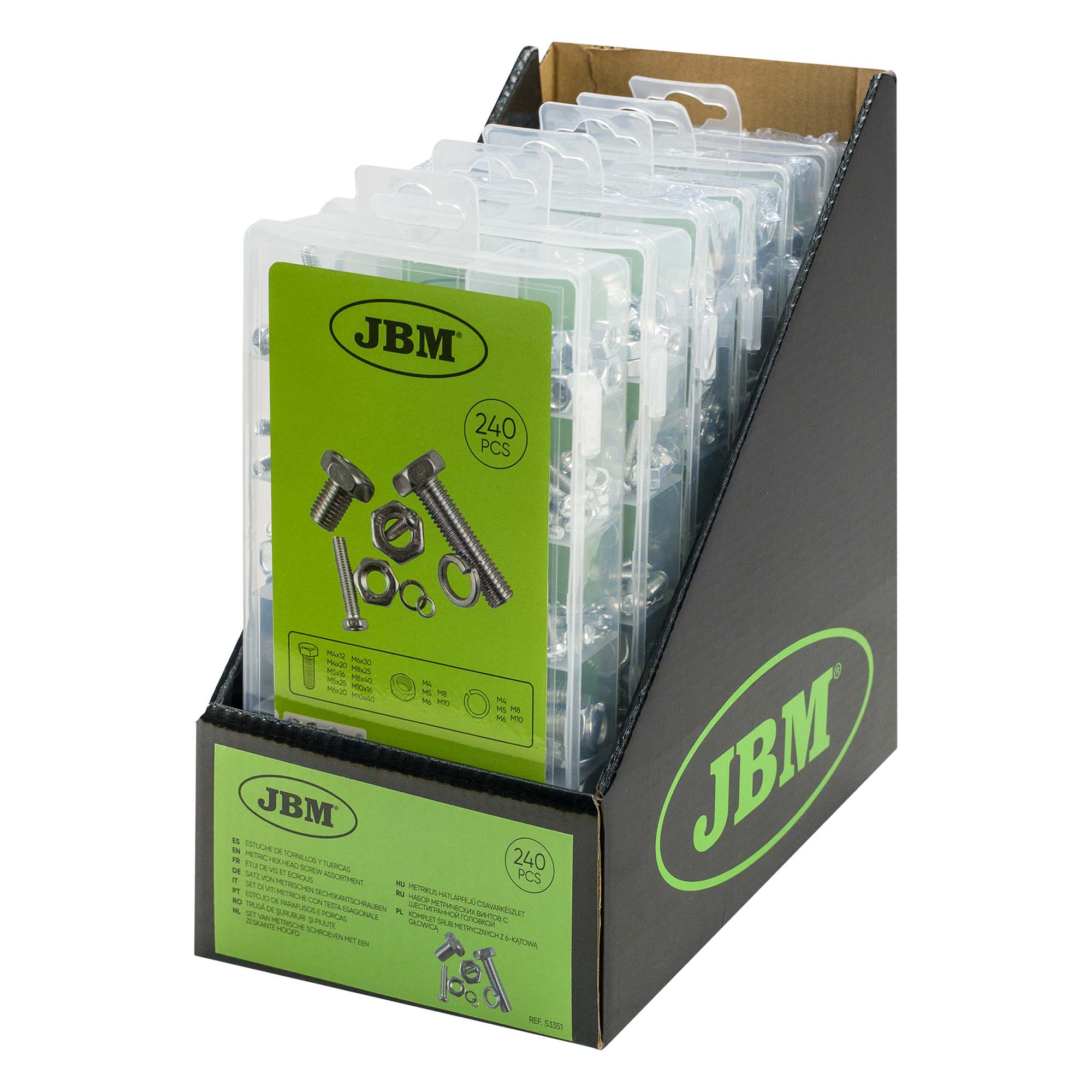 ASTUCCIO DI VITI METRICHE CON TESTA ESAGONALE 53351 JBM