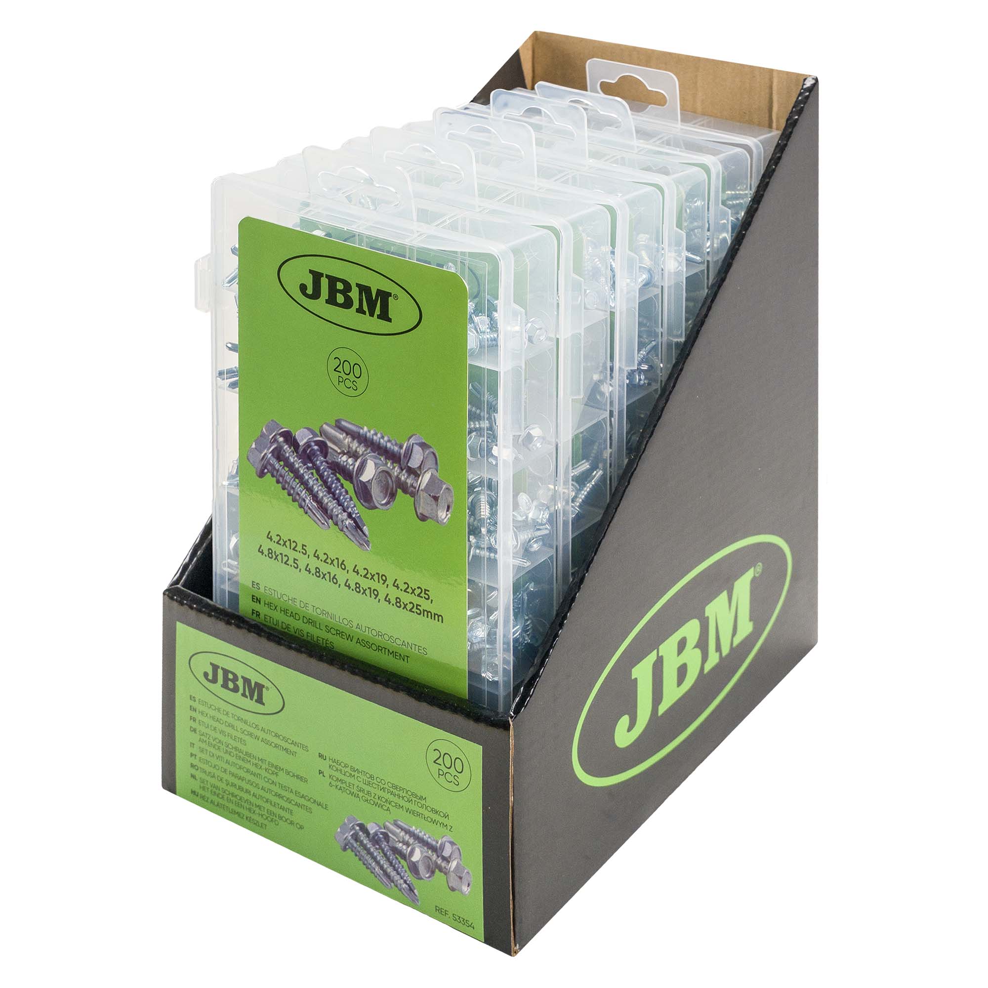 ASTUCCIO DI VITI AUTOFORANTI CON TESTA ESAGONALE 53354 JBM