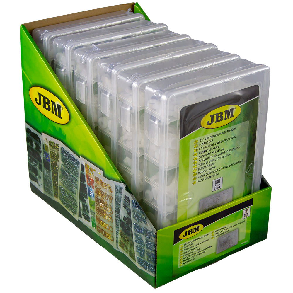 ASTUCCIO DI PASSACAVO IN GOMMA (180 PEZZI) M2,3,4,5,6,8, 10 53370 JBM
