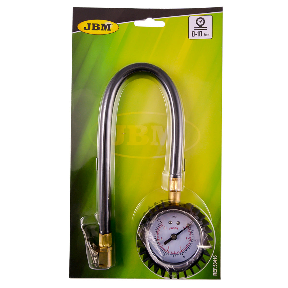 MANOMETRO CON TUBO FLESSIBILE PER GOMME (0-10BAR) 53416 JBM