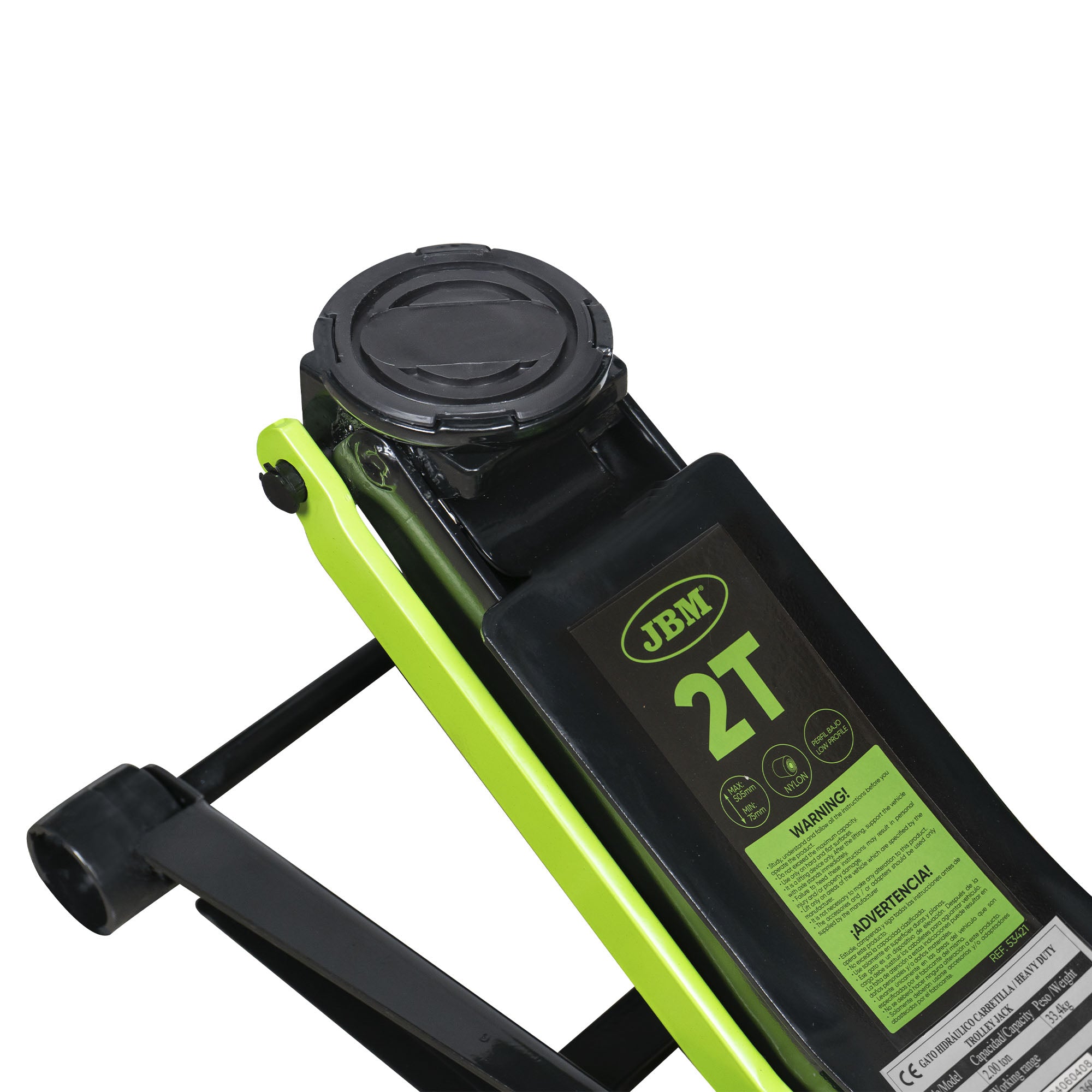 MARTINETTO IDRAULICO A CARRELLO 2T SPECIALE PER AUTO CON PIANALE BASSO JBM 53421