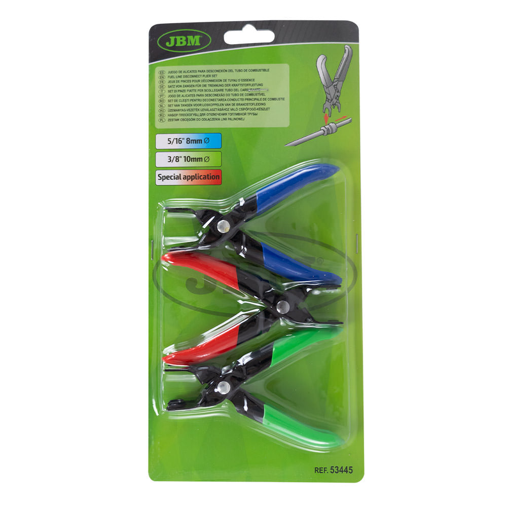 SET DI PINZE PIATTE PER SCOLLEGARE TUBO DEL CARBURANTE 53445 JBM