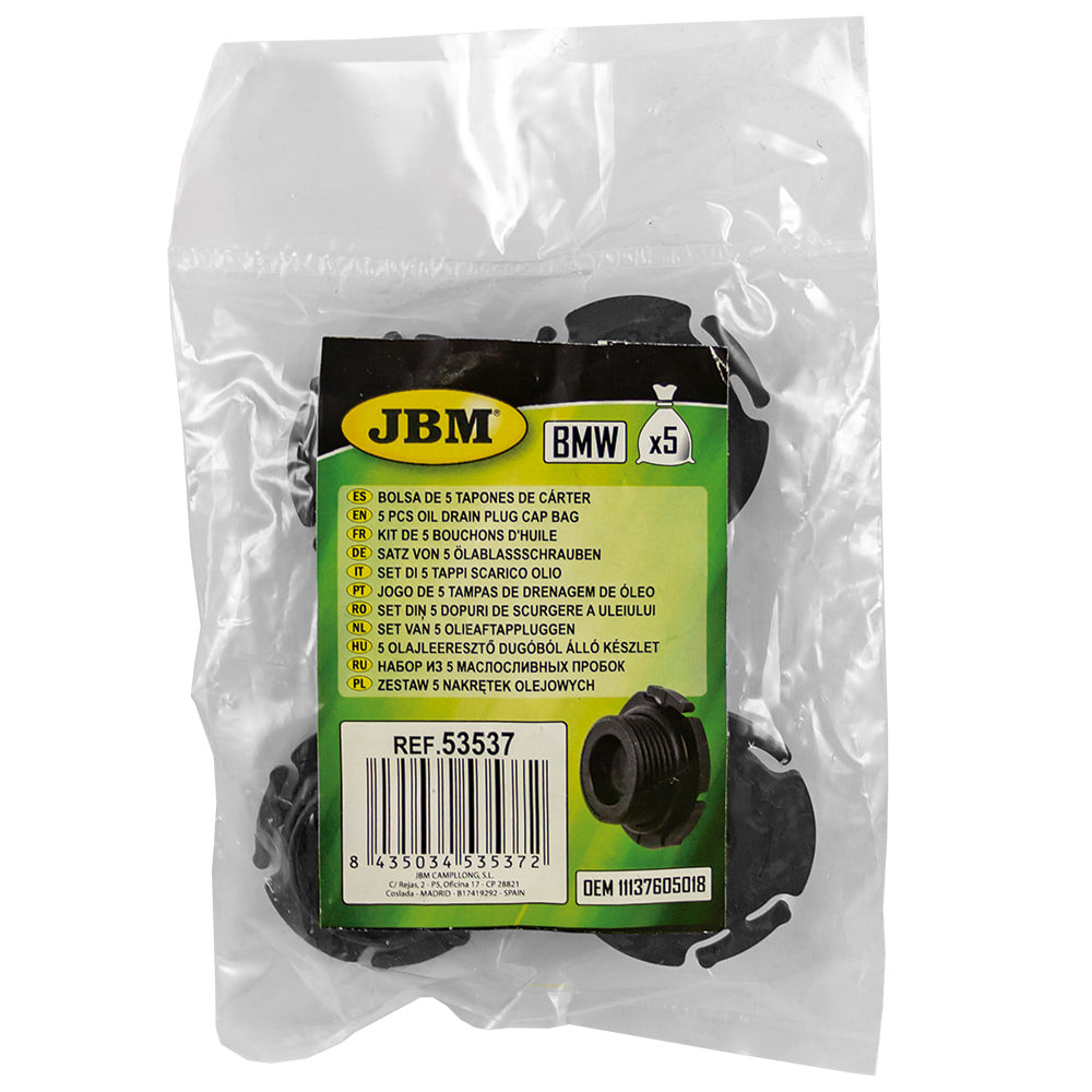 SET DI 5 TAPPI SCARICO OLIO (BMW) 53537 JBM