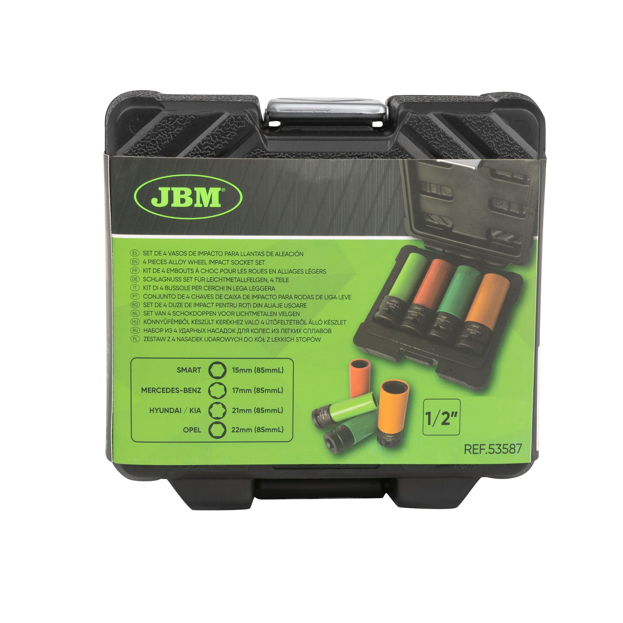 SET DI 4 BUSSOLE PER CERCHI IN LEGA LEGGERA, DA 1/2" JBM 53587