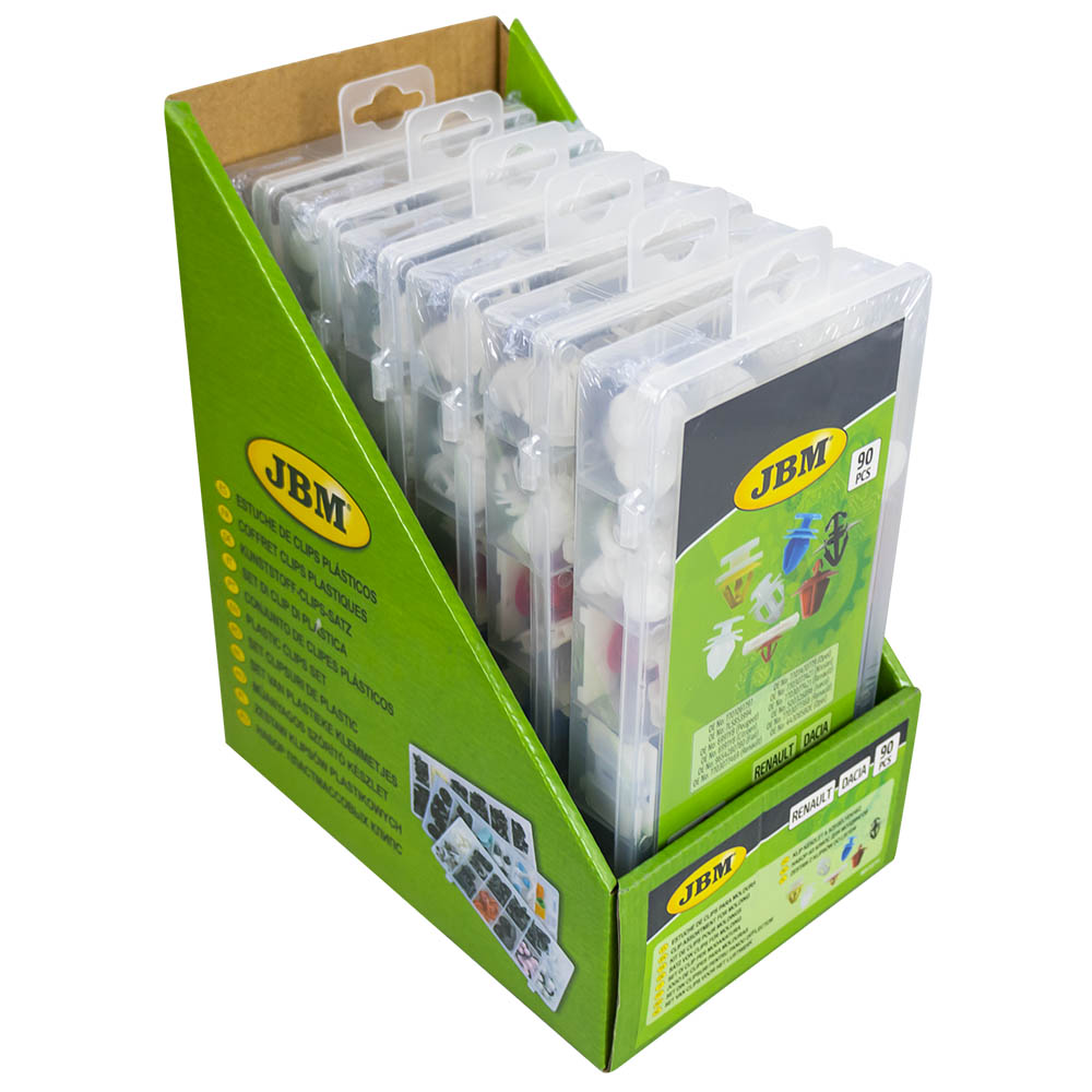 ASSORTIMENTO DI 90 PZ. CLIP PER MODANATURA DACIA RENAULT 53711 JBM