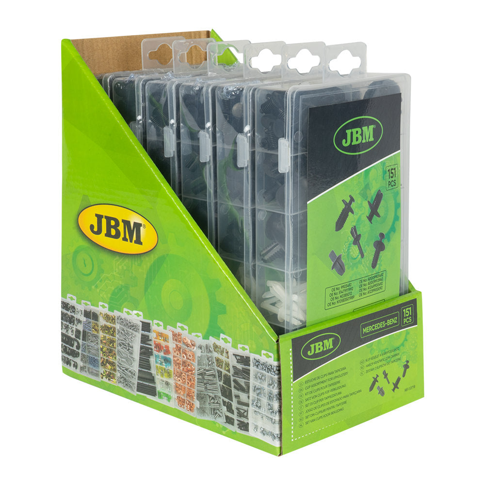 ASSORTIMENTO DI 96 PZ. CLIP PER PANNELLI PORTA/TAPPEZZATURA MERCEDES-BENZ 53718 JBM