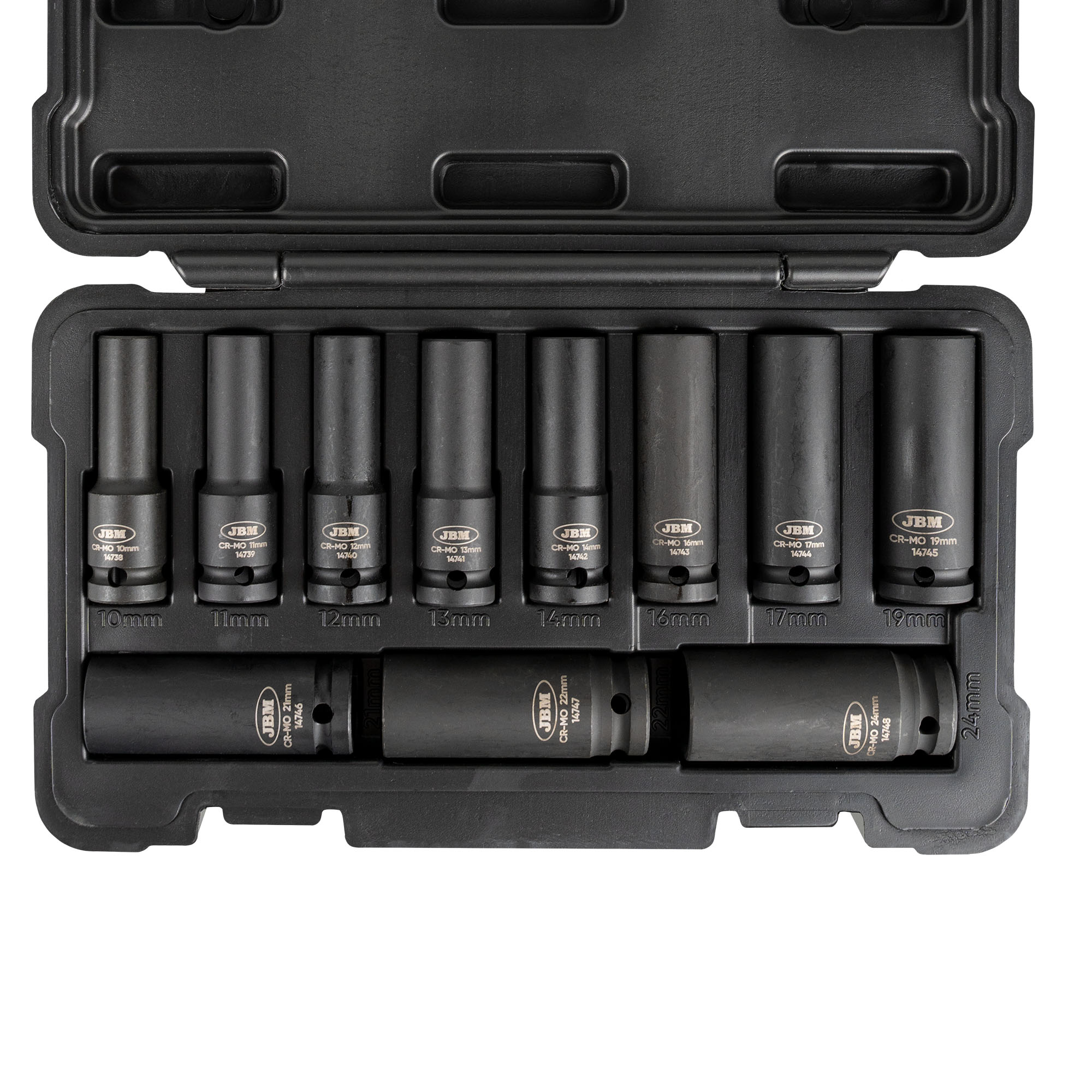 SET DI 11 BUSSOLE A IMPATTO LUNGHE A 12 LAME DA 1/2" JBM 53744