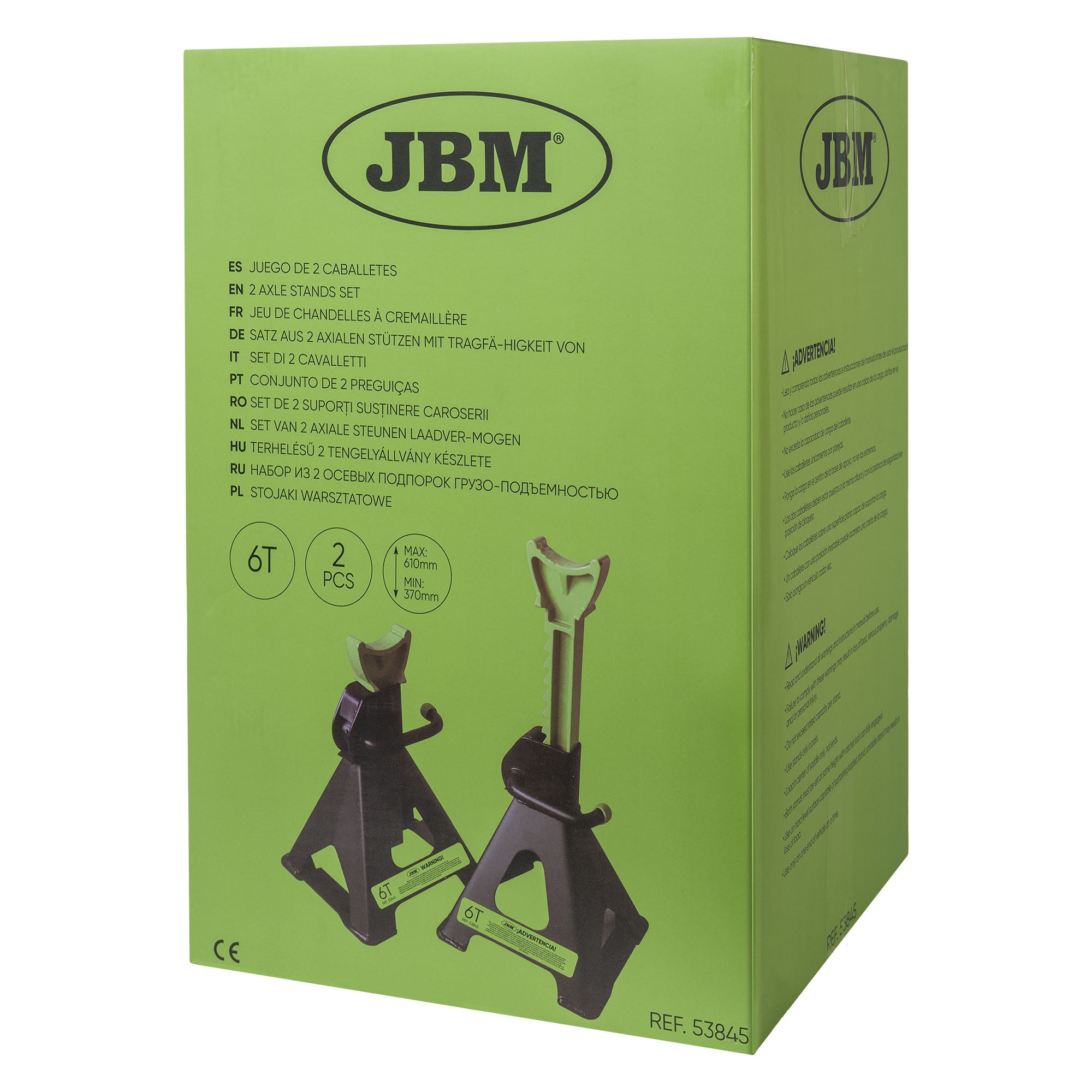 SET DI 2 CAVALLETTI DA 6 TONNELLATE JBM 53845