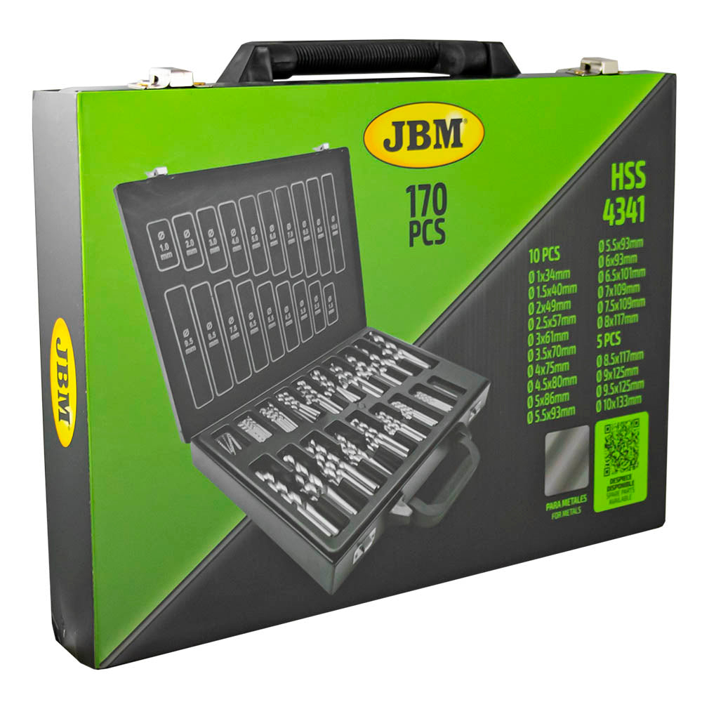 SET DI PUNTE AD ELICA HSS 4341, 1-10 MM JBM 53852