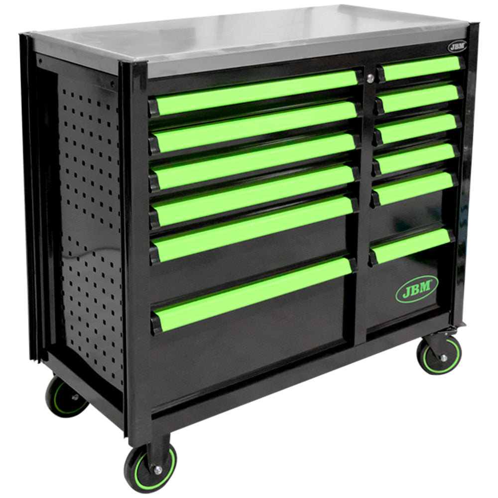 CARRELLO CON 12 CASSETTI VERDE - VUOTO 53868 JBM