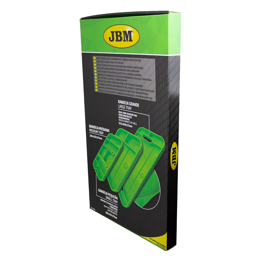SET DI 3 VASSOI PORTAUTENSILI FLESSIBILI ANTISCIVOLO JBM 53903