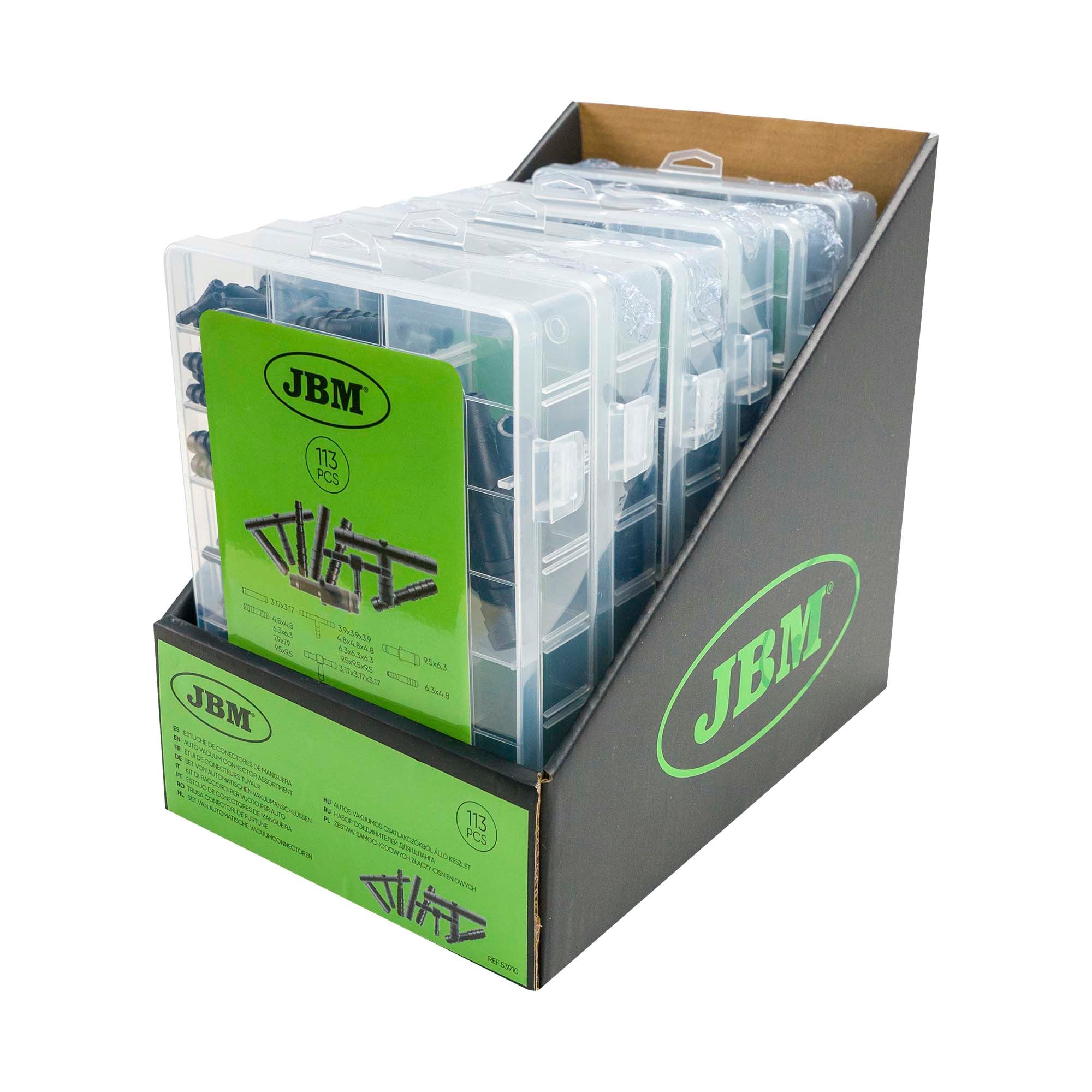 KIT DI 113 RACCORDI PER VUOTO PER AUTO 53910 JBM
